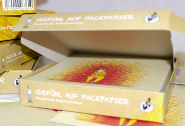 Gefühl auf Packpapier – gezeichnete Befindlichkeiten auf 50 Karten in einer Box