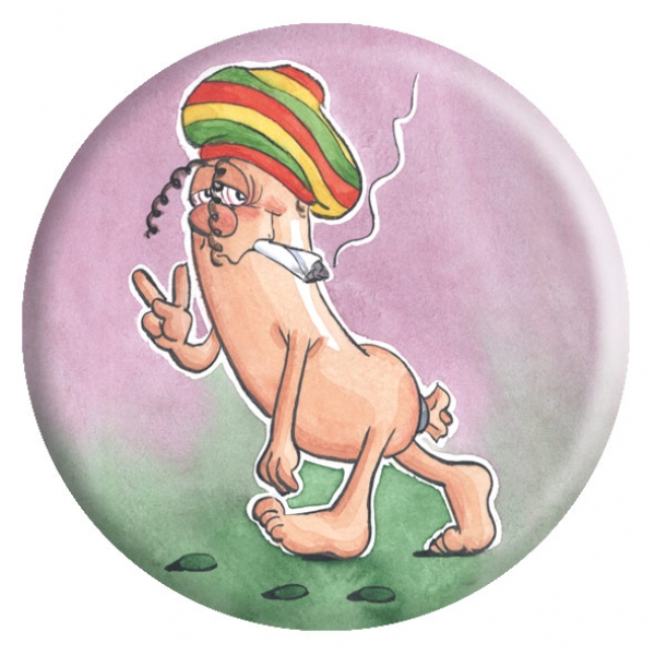 Button: Bob Marley Gedächniswurst