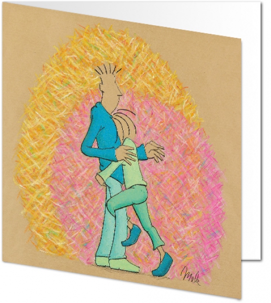 Klappkarte 10 x 10 cm: Ich & Du - Anschmiegen